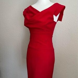 Red Black Halo Jackie O Dress